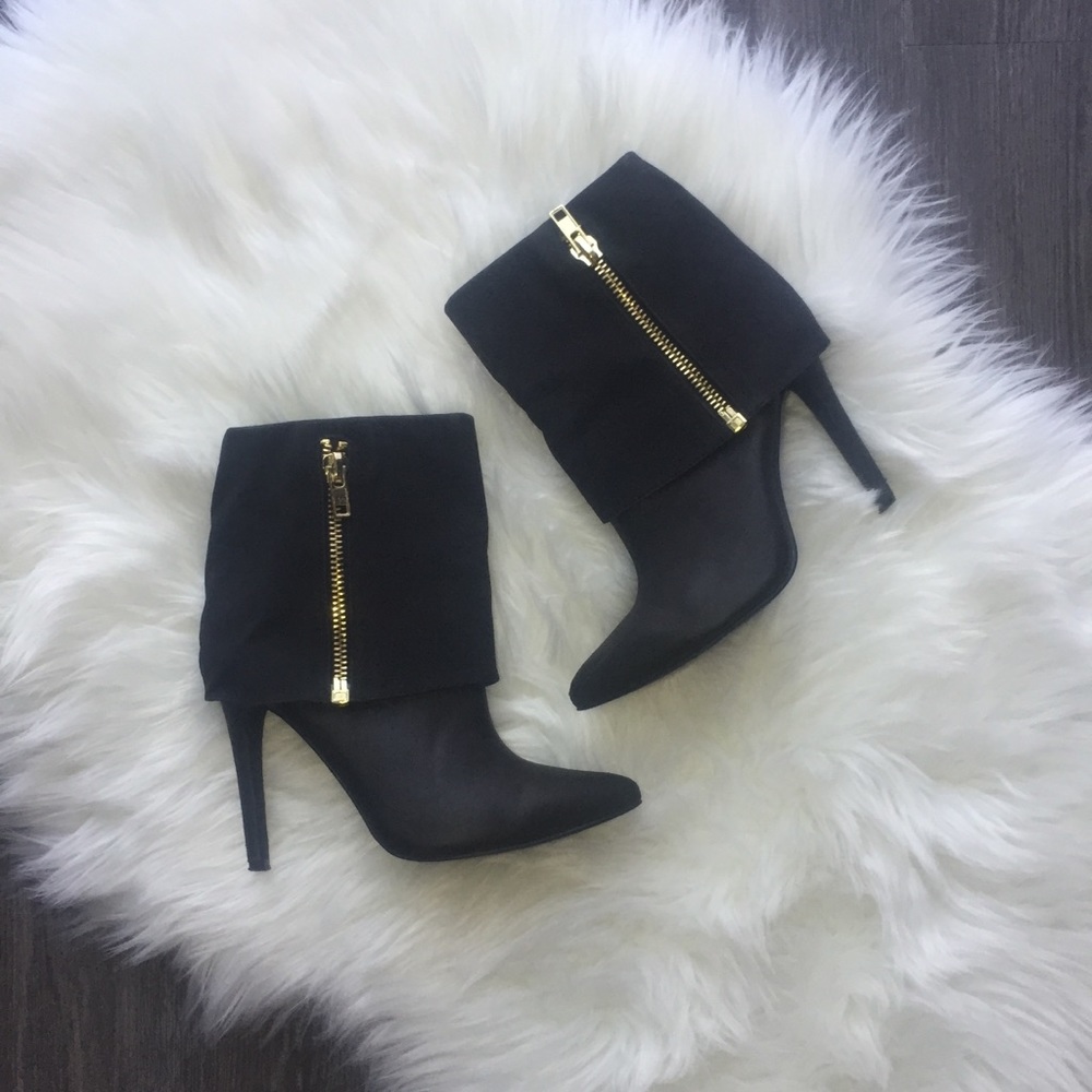 DSW Stiletto Booties 🌼 Black Zipper Detail